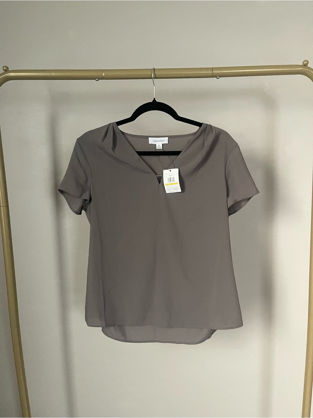 Calvin Klein Top Short-Sleeve V-Neck Blouse